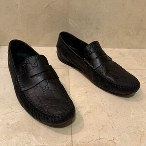 Authentic Men’s Leather Guccissima Drivers